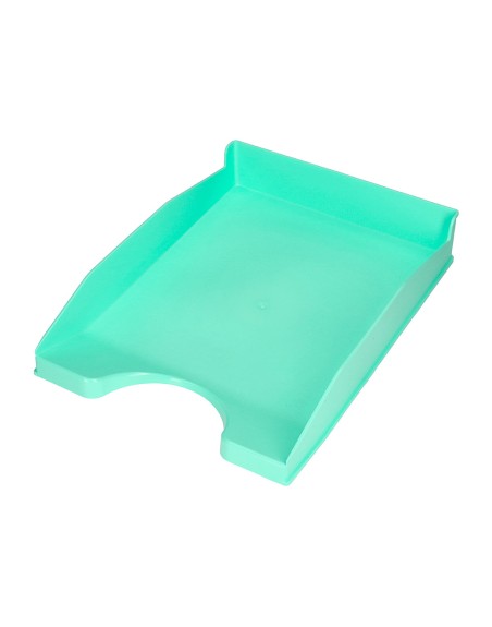 Bandeja sobremesa plastico q-connect verde menta opaco 240x70x340 mm