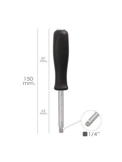 Empuñadura Destornillador Para Vasos 1/4". Prolongador Carraca, Alargador Carraca, Destornillador Vasos