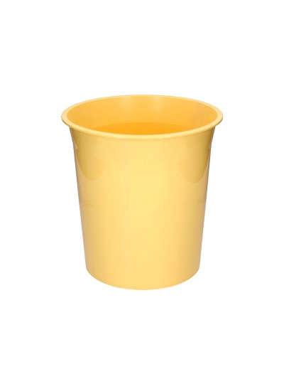 Papelera plastico q-connect amarillo pastel opaco 13 litros 275x285 mm