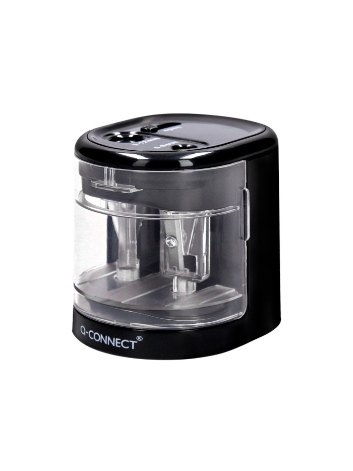 Sacapuntas q-connect kf14568 electrico de sobremesa cable usb/4 pilas aa afila cuchilla diametros de 6 a 12mm dos usos Sacapuntas q-connect kf14568 electrico de sobremesa cable usb/4 pilas aa afila cuchilla diametros de 6 a 12mm dos usos