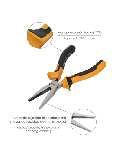 Alicates Boca Plana 150 mm. Acero DIN 5745 Alicates Punta Plana, Alicates Boca Plana Larga,