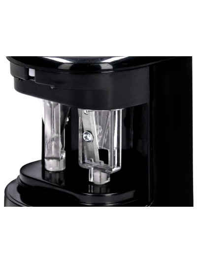 Sacapuntas q-connect kf14568 electrico de sobremesa cable usb/4 pilas aa afila cuchilla diametros de 6 a 12mm dos usos