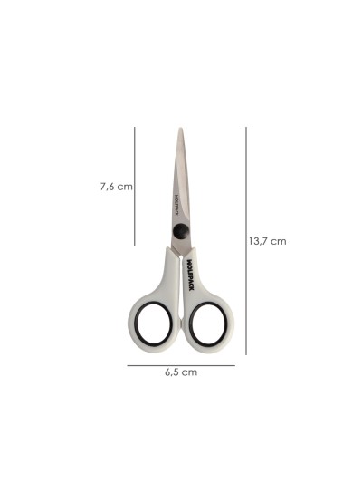 Tijeras Multiuso Acero Inoxidable 5,5" / 140 mm. Hojas Acero Inoxidable, Mango Comodo y Suave