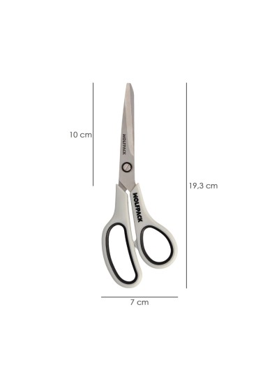 Tijeras Multiuso Acero Inoxidable 7,5" / 180 mm. Hojas Acero Inoxidable, Mango Comodo y Suave