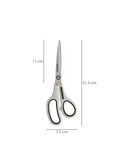 Tijeras Multiuso Acero Inoxidable 8,5" / 220 mm. Hojas Acero Inoxidable, Mango Comodo y Suave