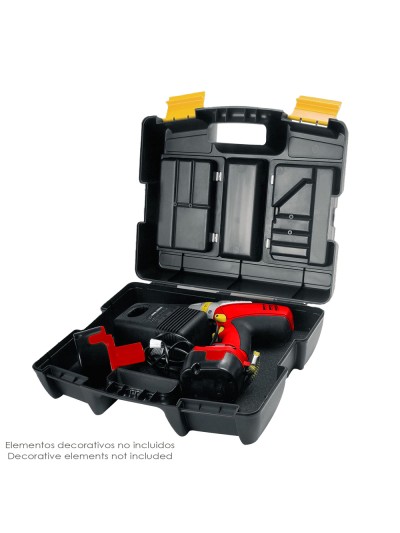 Maletin Electroportatiles 400x340x133 mm. Caja Almacenaje, Malentin Organizador, Organizador Plastico