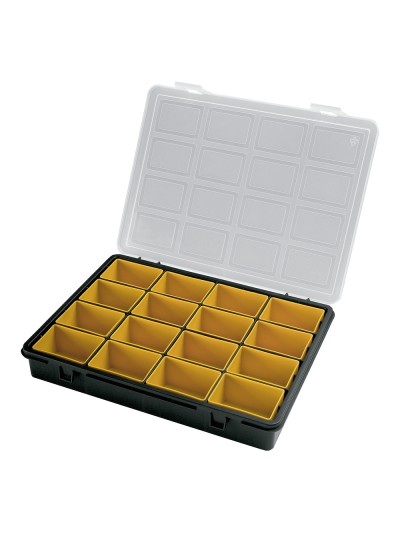 Organizador Plastico 16 Compartimentos Extraibles 242x188x37 mm. Caja Almacenaje, Malentin Organizador, Organizador Plastico