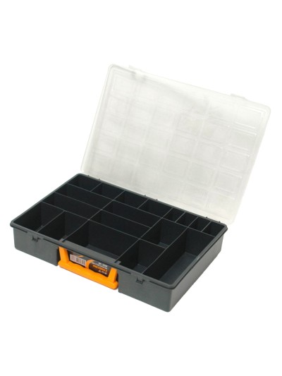 Maletin Organizador Plastico 18 Compartimentos 360x252x64 mm. Caja Almacenaje, Malentin Organizador, Organizador Plastico