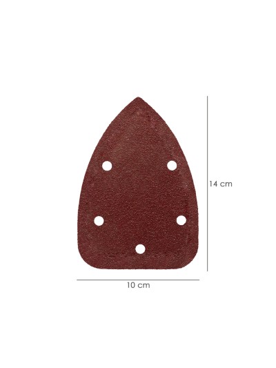 Lija Recambio Velcro Delta  140x100 mm. Con Agujeros Grano  80 (10 Piezas)