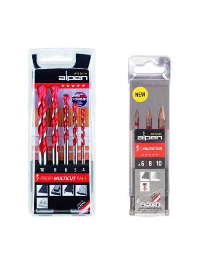 Pack Estuches Brocas Alpen (3 Brocas Porcelanicos y 5 Multiusos)