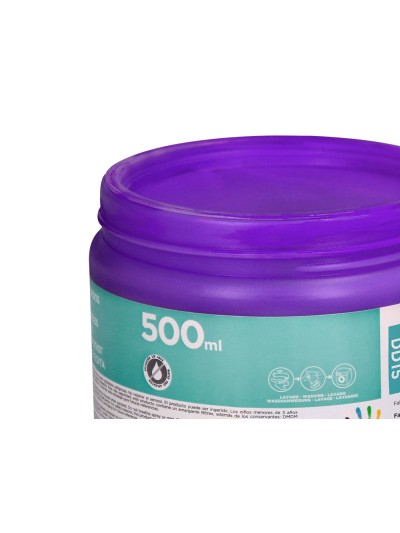 Pintura dedos liderpapel violeta tarrina de 500 cc