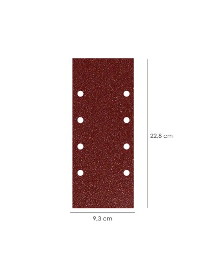 Lija Recambio Con Velcro 93x228 mm. con Agujeros Grano  120 (10 Piezas)