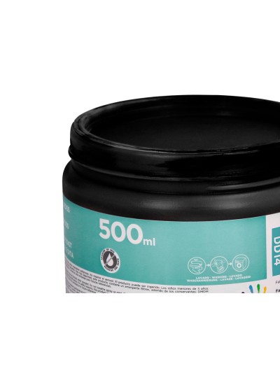 Pintura dedos liderpapel negro tarrina de 500 cc