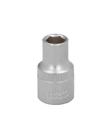 Llave Vaso 1/2" Hexagonal 10 mm. Perfil de 6 caras. Acero Cromo Vanadio, Aristas Redondas