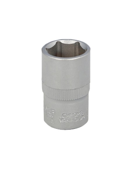 Llave Vaso 1/2" Hexagonal 17 mm. Perfil de 6 caras. Acero Cromo Vanadio, Aristas Redondas