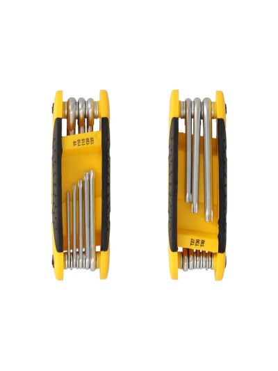 Juego Llaves Torx Plegable  8 Piezas Inviolable, Llave Torx Hexagonal, Llave Estrella, Llave Allen Estrella