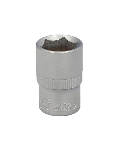 Llave Vaso 1/2" Hexagonal 18 mm. Perfil de 6 caras. Acero Cromo Vanadio, Aristas Redondas