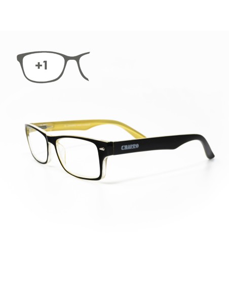 Gafas Lectura Kansas Negro / Amarillo. Aumento +1,0 Gafas De Vista, Gafas De Aumento, Gafas Visión Borrosa
