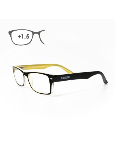 Gafas Lectura Kansas Negro / Amarillo. Aumento +1,5 Gafas De Vista, Gafas De Aumento, Gafas Visión Borrosa