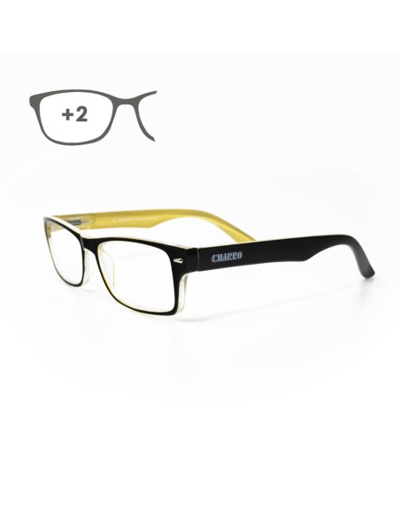 Gafas Lectura Kansas Negro / Amarillo. Aumento +2,0 Gafas De Vista, Gafas De Aumento, Gafas Visión Borrosa