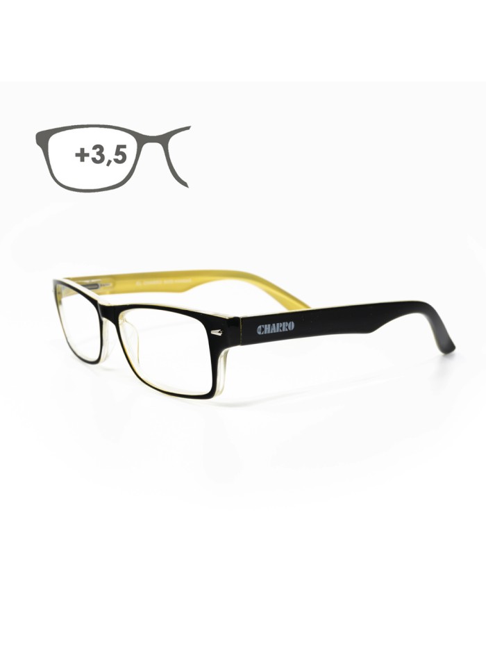 Gafas Lectura Kansas Negro / Amarillo. Aumento +3,5 Gafas De Vista, Gafas De Aumento, Gafas Visión Borrosa