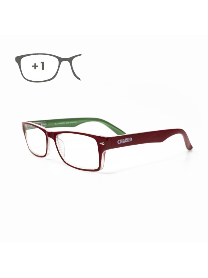 Gafas Lectura Kansas Rojo / Verde. Aumento +1,0 Gafas De Vista, Gafas De Aumento, Gafas Visión Borrosa