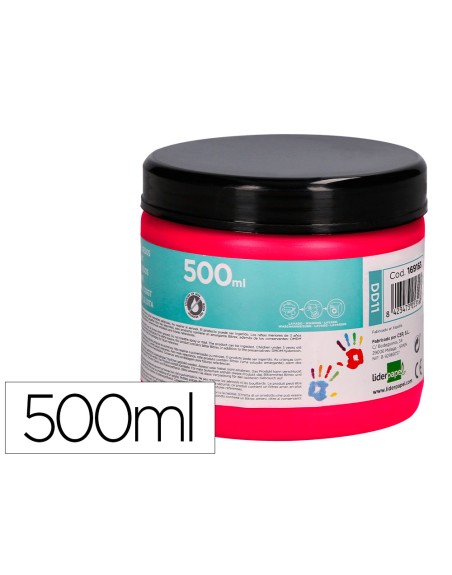 Pintura dedos liderpapel magenta tarrina de 500 cc