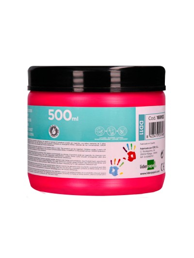 Pintura dedos liderpapel magenta tarrina de 500 cc