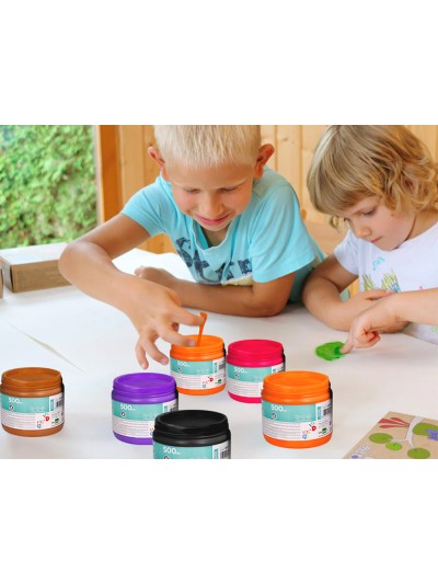 Pintura dedos liderpapel magenta tarrina de 500 cc