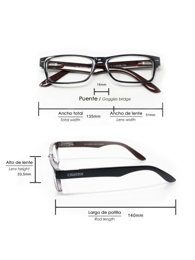 Gafas Lectura Kansas Azul Oscuro / Rojo. Aumento +2,5 Gafas De Vista, Gafas De Aumento, Gafas Visión Borrosa