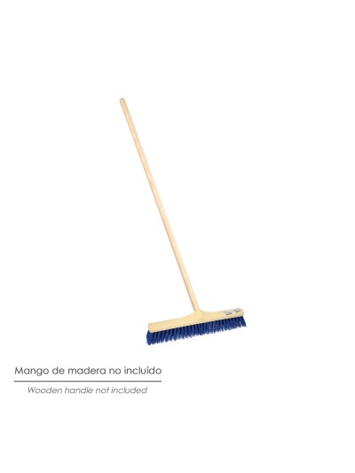 Cepillo Barrendero Industrial Fibra Semi Rigida PVC. Soporte Polipropileno 50 cm. (Sin Mango)
