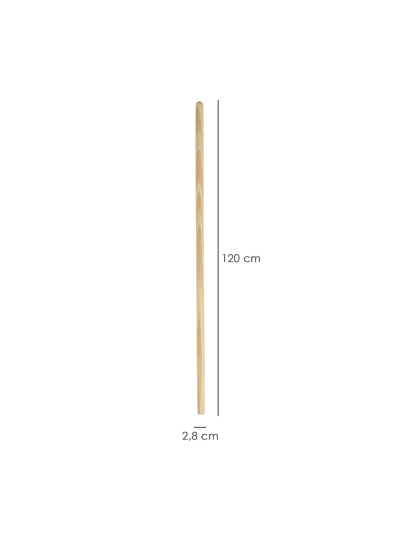 Mango Madera Para Cepillo Barrendero Para Garra. 1200 x Ø 28 mm.