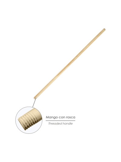 Mango Madera Para Cepillo Barrendero Rosca 1200 x Ø 28 mm.