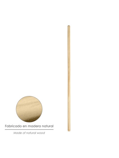 Mango Madera Para Cepillo Barrendero Rosca 1200 x Ø 28 mm.
