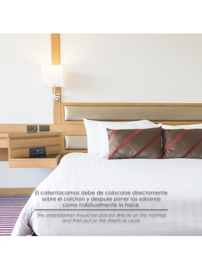 Calientacamas Electrico Individual 150x80 cm. 60 Watt. 3 Niveles De Temperatura. Lavable