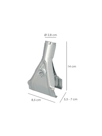 Garra Para Cepillo Barrendero, Mango Ø 28 mm. para Cepillos De 55 A 70 mm. Soporte Cepillo Barrendero,