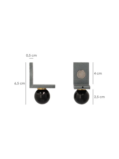 Juego Angulares Magneticos Para Reglas 40x40 mm. Nivel Pared, Nivelador Pared.