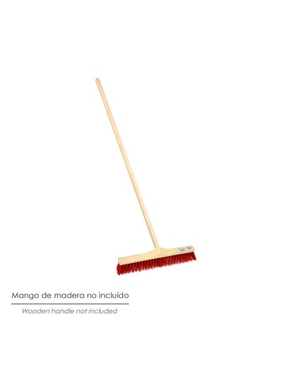 Cepillo Barrendero Industrial Fibra Suave PVC. Soporte Polipropileno 50 cm. (Sin Mango)
