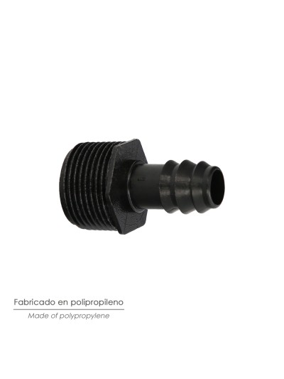 Union Rosca Macho 3/4" A Toma Para Tuberias Goteo Ø 16 mm. (Bolsa 100 uds) Riego Por Goteo, Microaspersión, Riego Nebulizacion