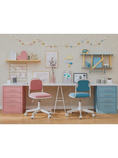 Silla q-connect infantil bari escritorio color azul alt max 795 anc 390 prof 350 mm