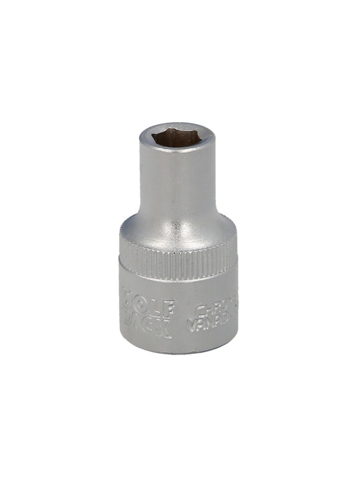 Llave Vaso 1/2" Hexagonal 8 mm. Perfil de 6 caras. Acero Cromo Vanadio, Aristas Redondas