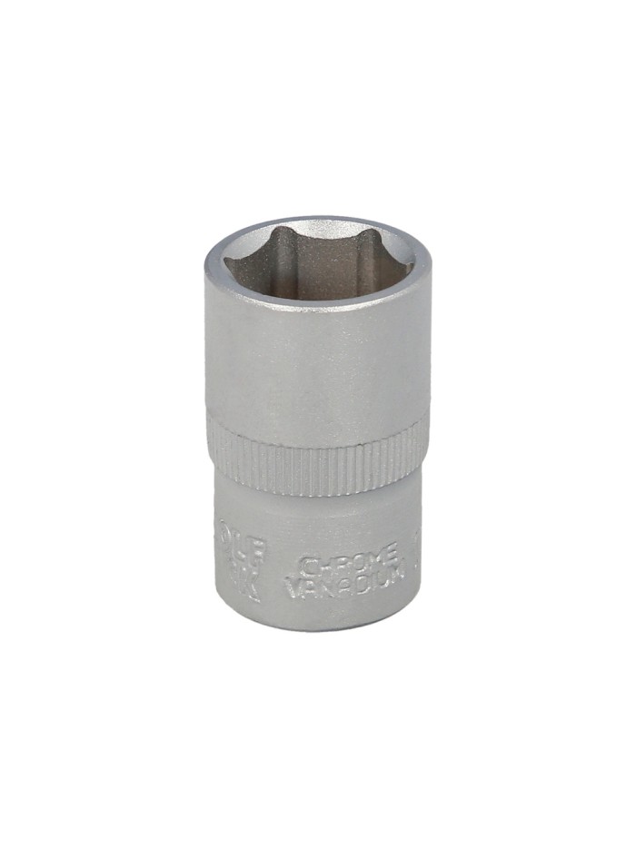 Llave Vaso 1/2" Hexagonal 16 mm. Perfil de 6 caras. Acero Cromo Vanadio, Aristas Redondas