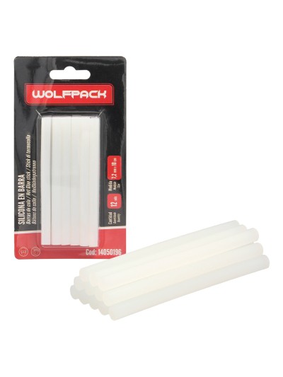 Barras De Pegamento Caliente Ø 7,2 mm. Blister 12 Unidades. Barras Silicona, Pegamento Pistola Termofusible, Silicona Pistola