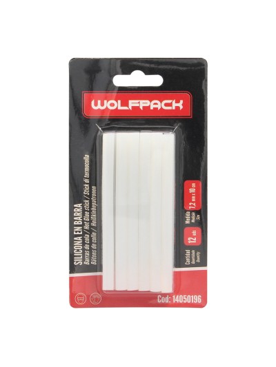 Barras De Pegamento Caliente Ø 7,2 mm. Blister 12 Unidades. Barras Silicona, Pegamento Pistola Termofusible, Silicona Pistola