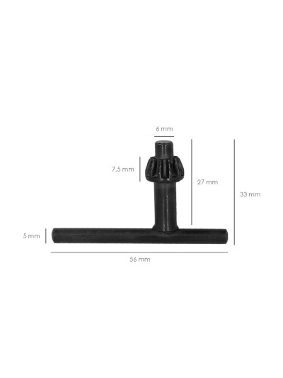 Llave Portabrocas Para Taladro Ø 10 mm. llave De Repuesto Para Taladro Universal, Llave De Mandril