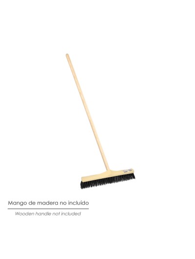 Cepillo Barrendero Industrial Fibra Rigida PVC. Soporte Polipropileno 50 cm. (Sin Mango)