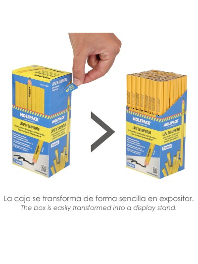Lapiz Carpintero Standar Caja 72 Lapices. Marcador Carpinteria, Albañileria, Construcción.