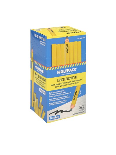 Lapiz Carpintero Standar Caja 72 Lapices. Marcador Carpinteria, Albañileria, Construcción.