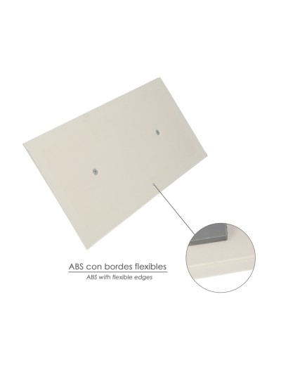Llana / Talocha Con Mango de Plastico ABS Borde Flexible. Especial Lechadas. Base 280x140 mm. Mango Ligero y Ergonomico
