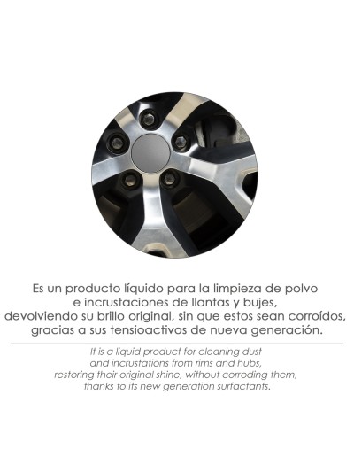 Limpiador Llantas Coche 750 Ml. Limpia Llantas Coche, Con Tensioactivos Que No Dañan Las Llantas